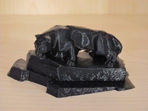 nittany lions statue support animals 3d print model - Mito3D