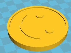 smiley-Münze - Spielzeug Spiele 3d print model - Mito3D