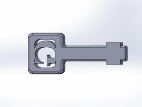 replacement luggage lock key 3d printable printing 3d print model - Mito3D