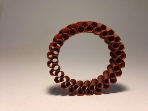 customizable ruffled bracelet bracelets customizer frill openscad parametric 3d print model - Mito3D