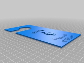 la mia porta personalizzata gancio di andare via mi lascia solo i segni loghi 3d print model - Mito3D
