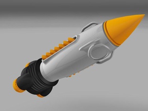 retro foguete brinquedos jogos 3d modelo espaço ultimaker 3d print model - Mito3D