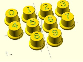 monroe la5 série calculatrice boutons numériques le remplacement pièces chiffres 3d print model - Mito3D