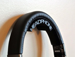 headphone holder audio design mount wall 3d print model - Mito3D