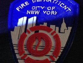 logotipo oficial de la ciudad nueva york departamento bomberos del signos logotipos 3d print model - Mito3D