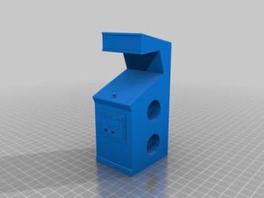 ms pac-man arcade game games cabinet pacman 3d print model - Mito3D