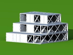Mimari kavramları konteyner modelleri nakliye 14 inç çaplı diğer 148 3 d mimarlık makeentry kamu alanı taslak 3d print model - Mito3D
