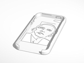 obama gerundet Fall iphone 5 Tasten mobile 5c 5s apple cover Haus Präsident weiß 3d print model - Mito3D