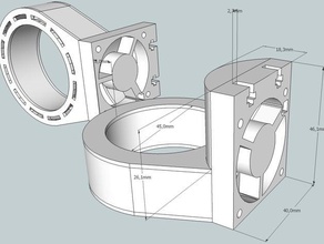 extrusora de refrigeración del ventilador extrusor 40mm 3d la impresora accesorios 3d print model - Mito3D