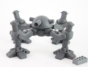 tetratankoped Modell Roboter k47 mech mecha kein support supportless 3d print model - Mito3D