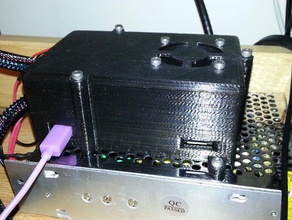 printrboard durumunda mount qu-bd onetwo-up psu değiştirilmiş 3d yazıcı aksesuarlar 1 2 dirsek tutucu bir qubd 3d print model - Mito3D