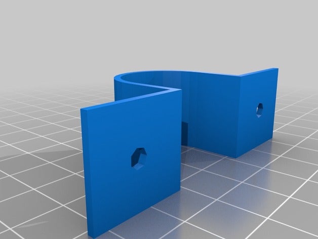 parametrische Rohr-Sattelklemme Teile hanger pvc 3D print model - Mito3D