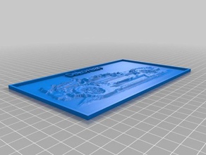delorean 2d art customized 3d print model - Mito3D
