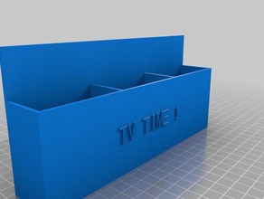 tv remote holder containers customized 3d print model - Mito3D