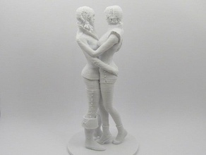 girlfriends support sculptures girls love woman 3d print model - Mito3D
