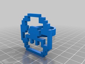 mi personalizados pixel art, diseño de anillo su propio anillos 3d print model - Mito3D