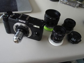 cs lentille pentax adaptateur monture caméra 3d print model - Mito3D