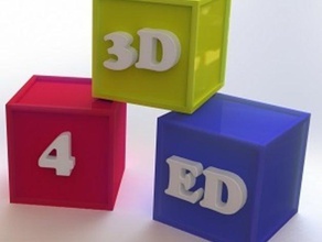 3d-ed-Bausteine der Zukunft Zeichen logos 3d print model - Mito3D