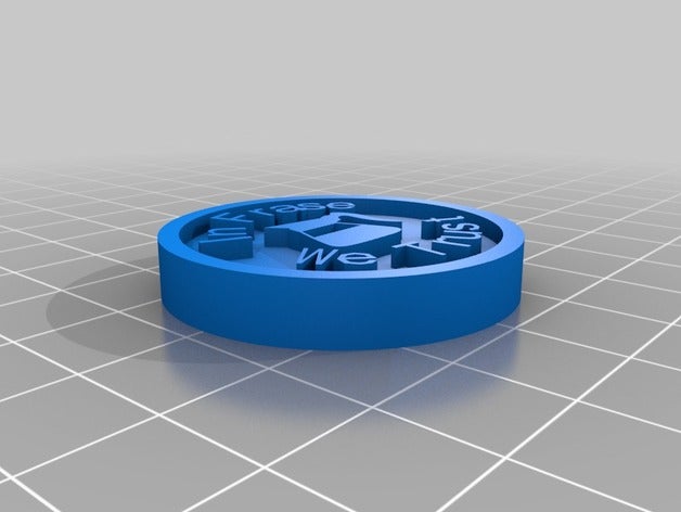 frase de moeda moedas emblemas personalizado 3D print model - Mito3D