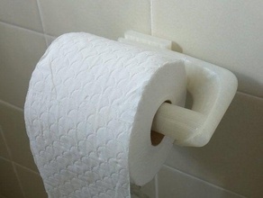 basic asymmetrical toilet roll holder bathroom 3d print model - Mito3D