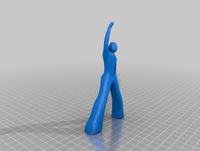 danza del trofeo sculture 3d art blu uomo discoteca supportless 3d print model - Mito3D