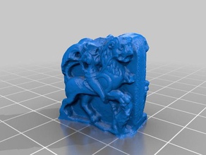 lion capital sculptures 3d print model - Mito3D