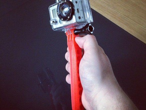 gopro handle without slip-guard camera grip 3d print model - Mito3D