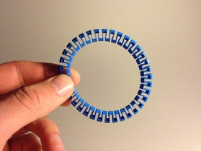 customizable circular band bracelet bracelets customizer openscad parametric 3d print model - Mito3D