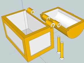 baú do tesouro forziere organização 3d a arte caixa moedas recipiente jóias tampa pirata o sketchup brinquedo útil 3d print model - Mito3D