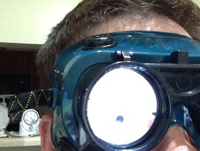 frenzel Goggles-Adapter Kostüm Schutzbrille led Objektiv Licht steampunk 3d print model - Mito3D
