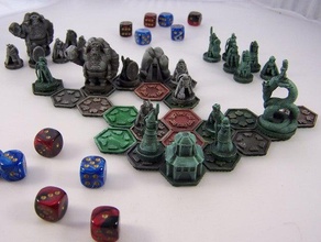 pocket-tactics elves shining host against dwarves mountain holds first edition games 15mm dungeon dwarf elf fantasy magic miniature pocket tactics rpg strategy tinkercad 3d print model - Mito3D