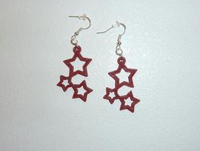 star earrings 3d cute stars 3d print model - Mito3D