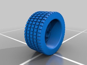 miniatura de carro corrida da roda traseira pneu automotivo 3d print model - Mito3D