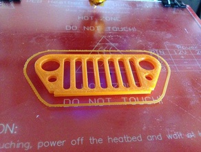 jeep grill keychain keychains 3d print model - Mito3D