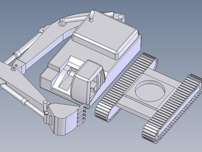 zurück hoe ho-Maßstab Fahrzeuge 3d print model - Mito3D