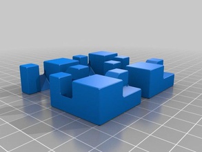 apparemment impossible cube de la plaque puzzles 3d puzzle fushigi verrouillage d'impression reprap jouet 3d print model - Mito3D