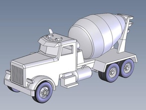 Zement-LKW-ho-Maßstab Fahrzeuge 3d print model - Mito3D