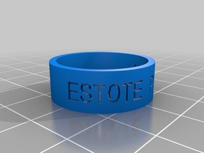 estote cut fidget spinner ring rings customized 3d print model - Mito3D