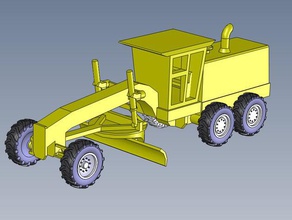 road grader ho scale vehicles 3d print model - Mito3D