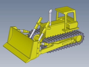 Mitte der Raupen-ho-Maßstab Fahrzeuge 3d print model - Mito3D