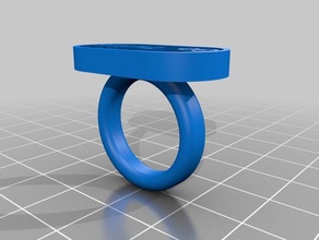 gehen Sie Zwillinge text-ring Ringe angepasst 3d print model - Mito3D