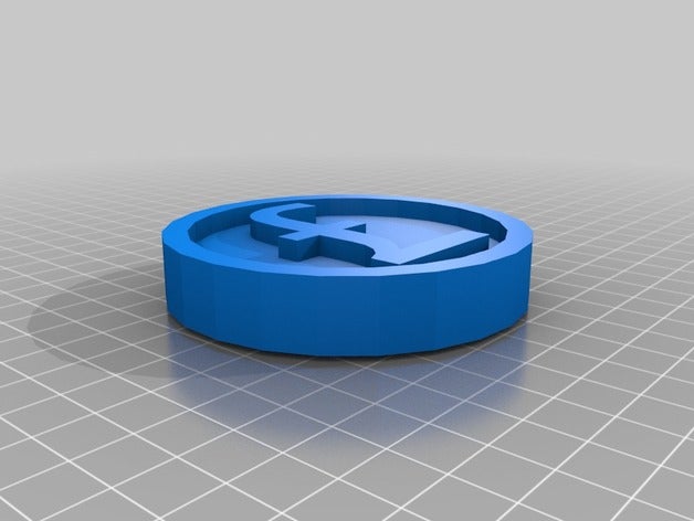 einfache Pfund-symbol Münze andere 3D print model - Mito3D