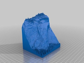 yosemites real arco rota 3d topo esporte ao ar livre Mapa escalada lidar 3d print model - Mito3D