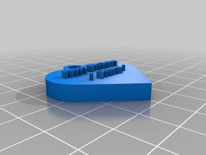 livi heart pendant customized 3d print model - Mito3D