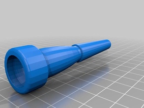 trumpet mouthpiece music 3d megatone parametric part sketchup 3d print model - Mito3D