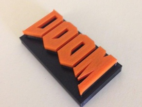 doom-gaming-logo-design Spiele logos video 3d print model - Mito3D