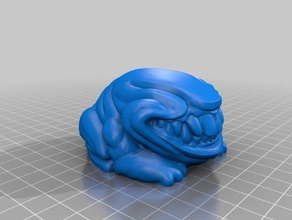 kurbağa düz düşman heykeller 3dartistmag 3d sanatçı mag yaratık ev model canavar hayvan oyuncak 3d print model - Mito3D