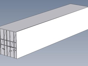 40-Fuß-glatt-box-container ho-Maßstab Fahrzeuge 3d print model - Mito3D