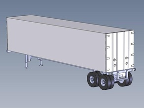 40ft box trailer ho scale vehicles 3d print model - Mito3D