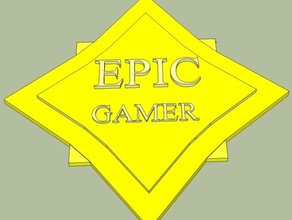 epic gamer le monete badge 3d print model - Mito3D